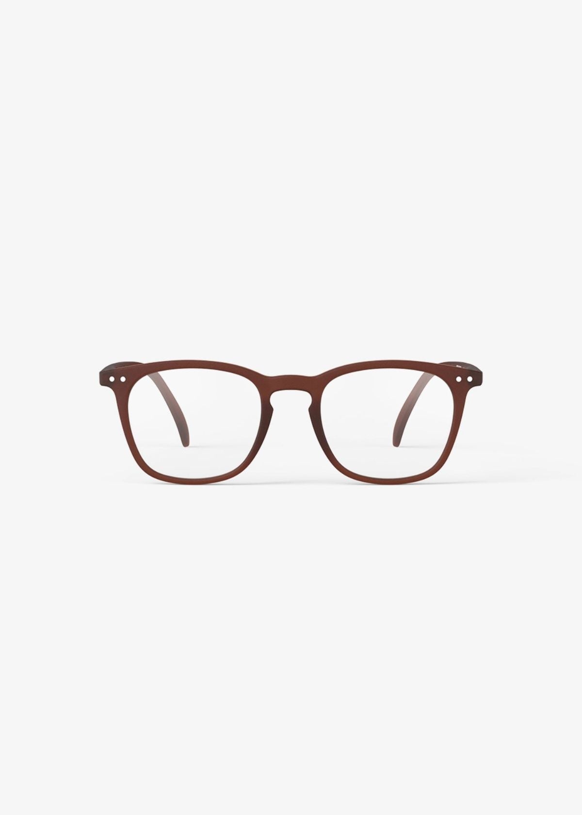 IZIPIZI Trapezium Shaped Reading Glasses #E in Mahogany