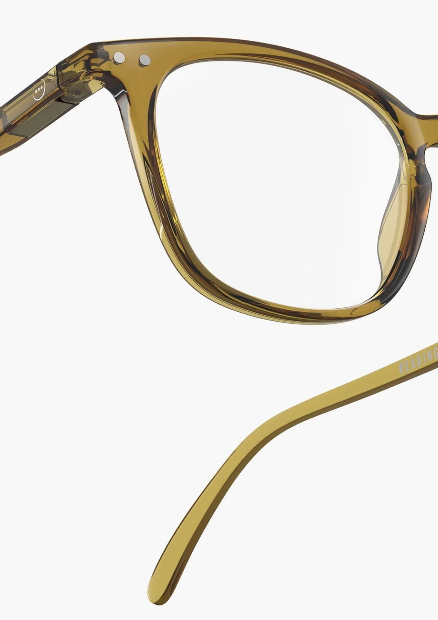 IZIPIZI Trapezium Shaped Reading Glasses #E - Golden Green