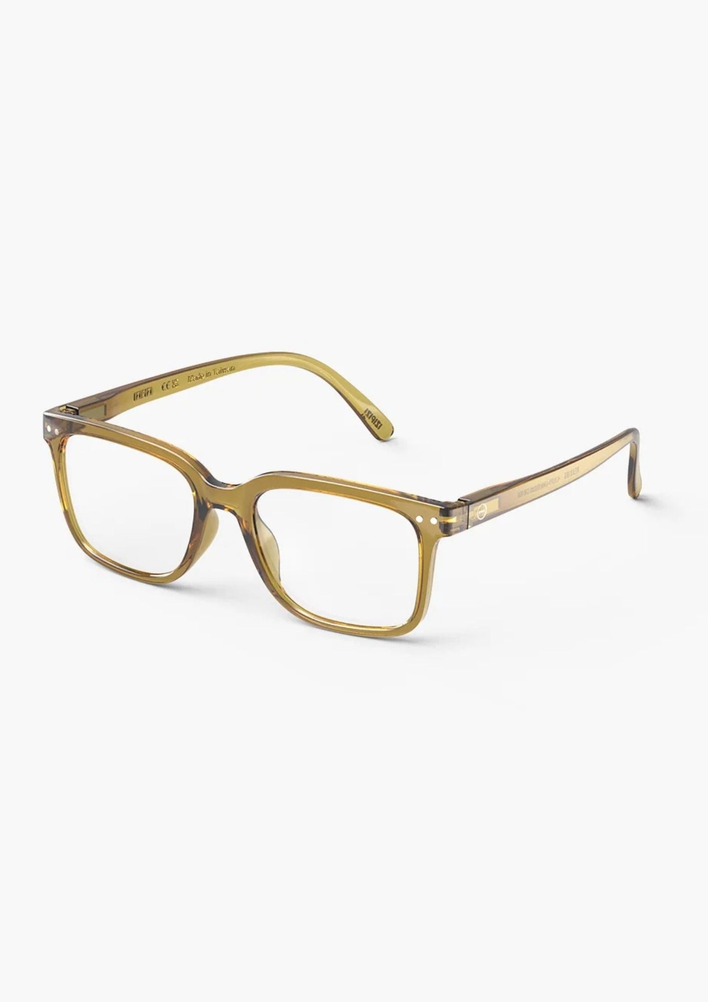 IZIPIZI Rectangular Reading Glasses #L - Golden Green
