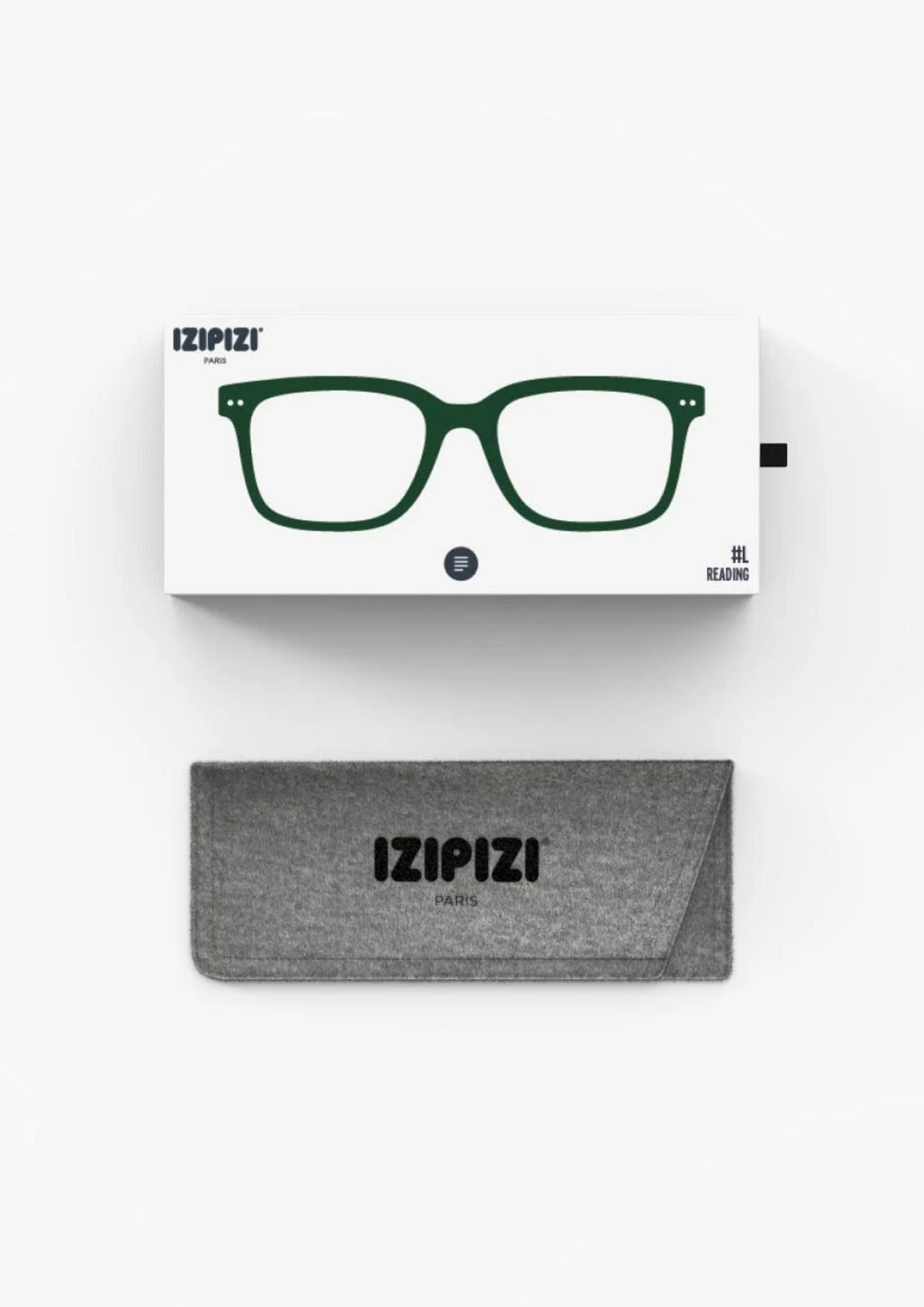 IZIPIZI Rectangular Reading Glasses #L - Khaki Green
