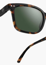 IZIPIZI #L Tortoise Sunglasses with Green Lenses