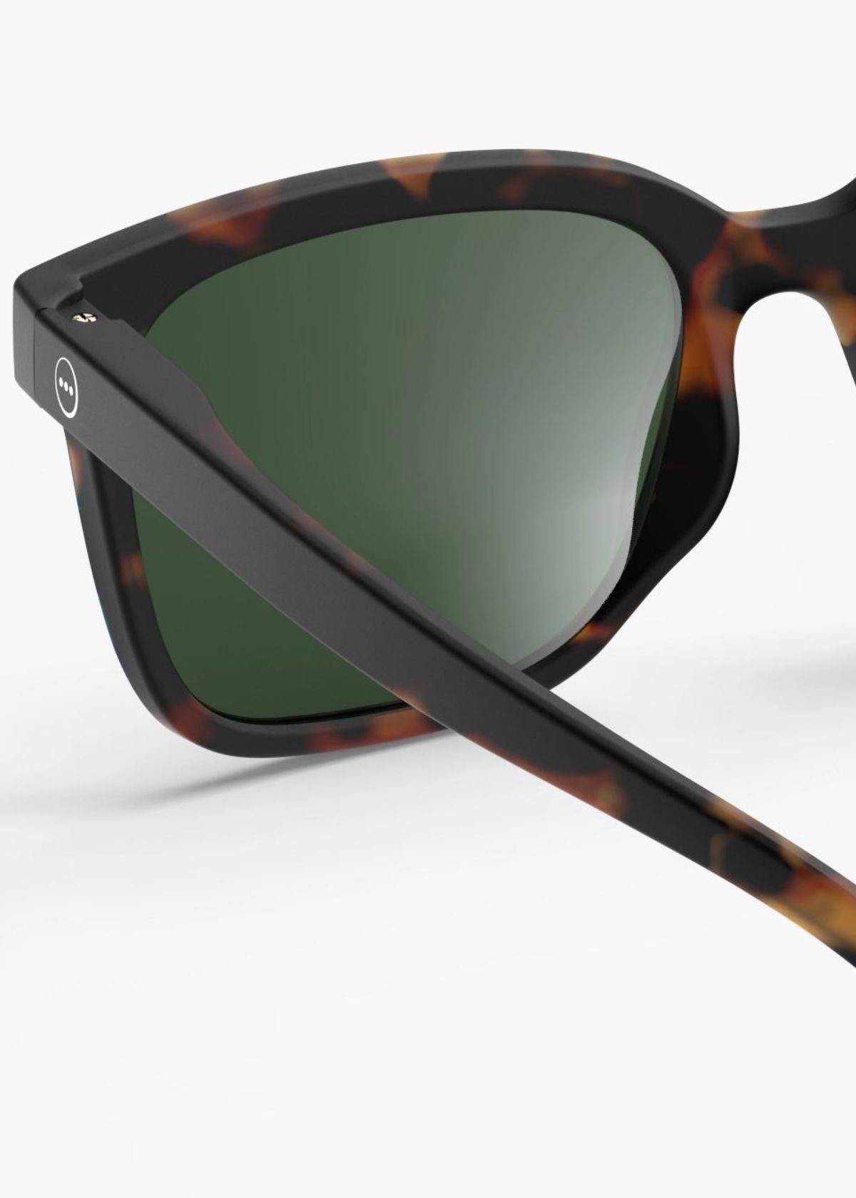 IZIPIZI #L Tortoise Sunglasses with Green Lenses