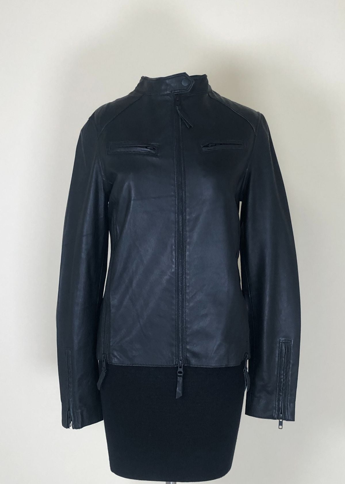 JAKETT Vespa Vintage Leather Jacket - Black