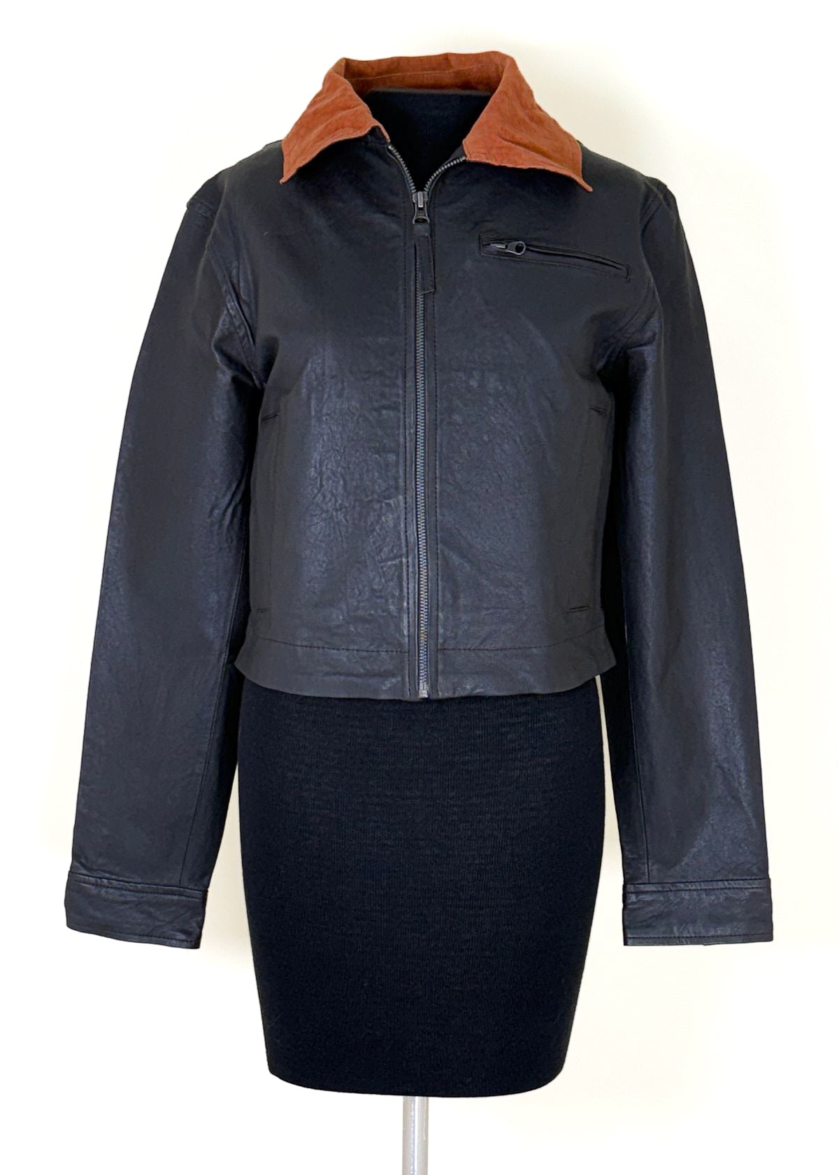 JAKETT Moira Vegetable Dye Wrinkle Leather Jacket - Chocolate
