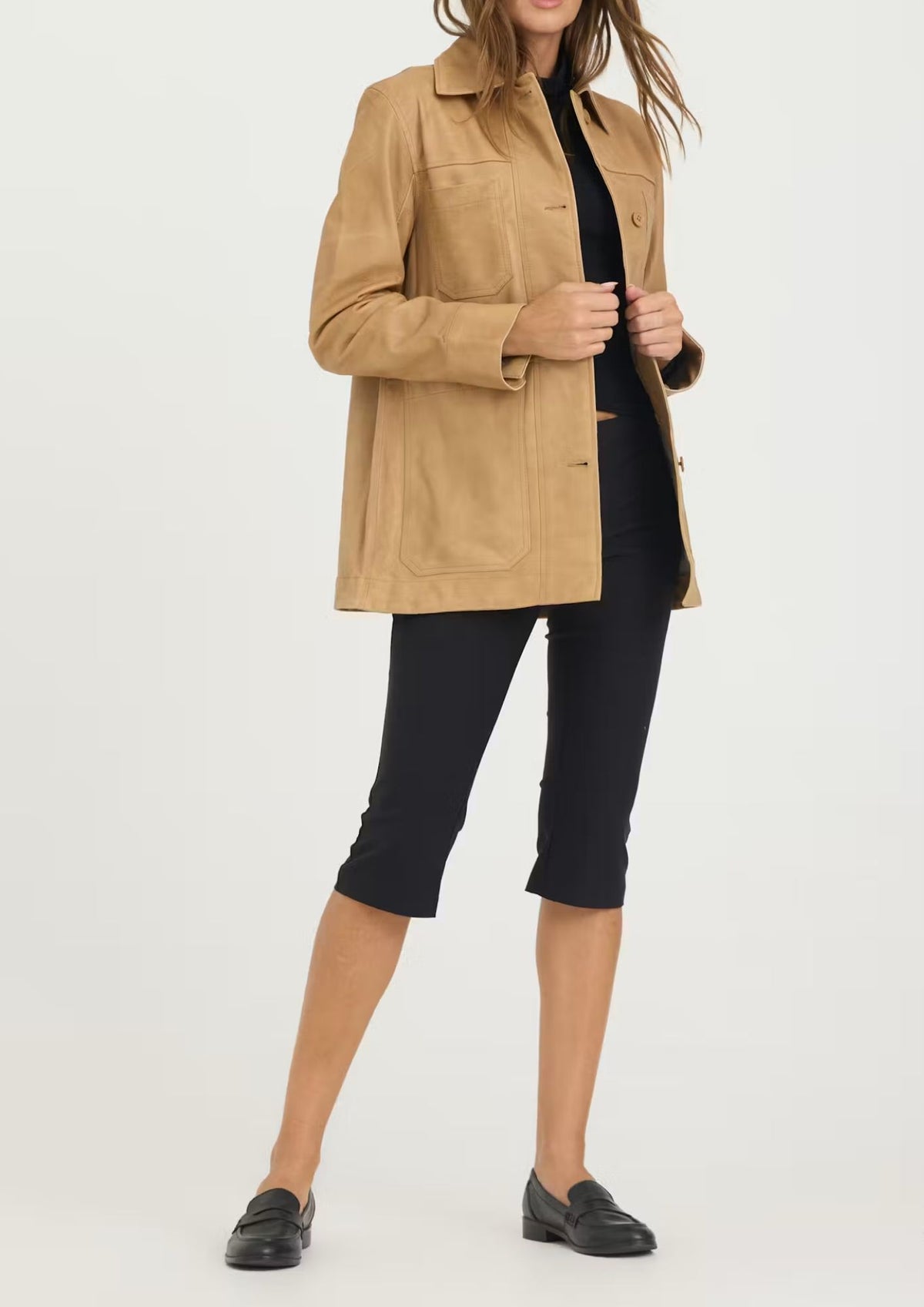 JAKETT Harper Patina Leather Jacket - Fawn