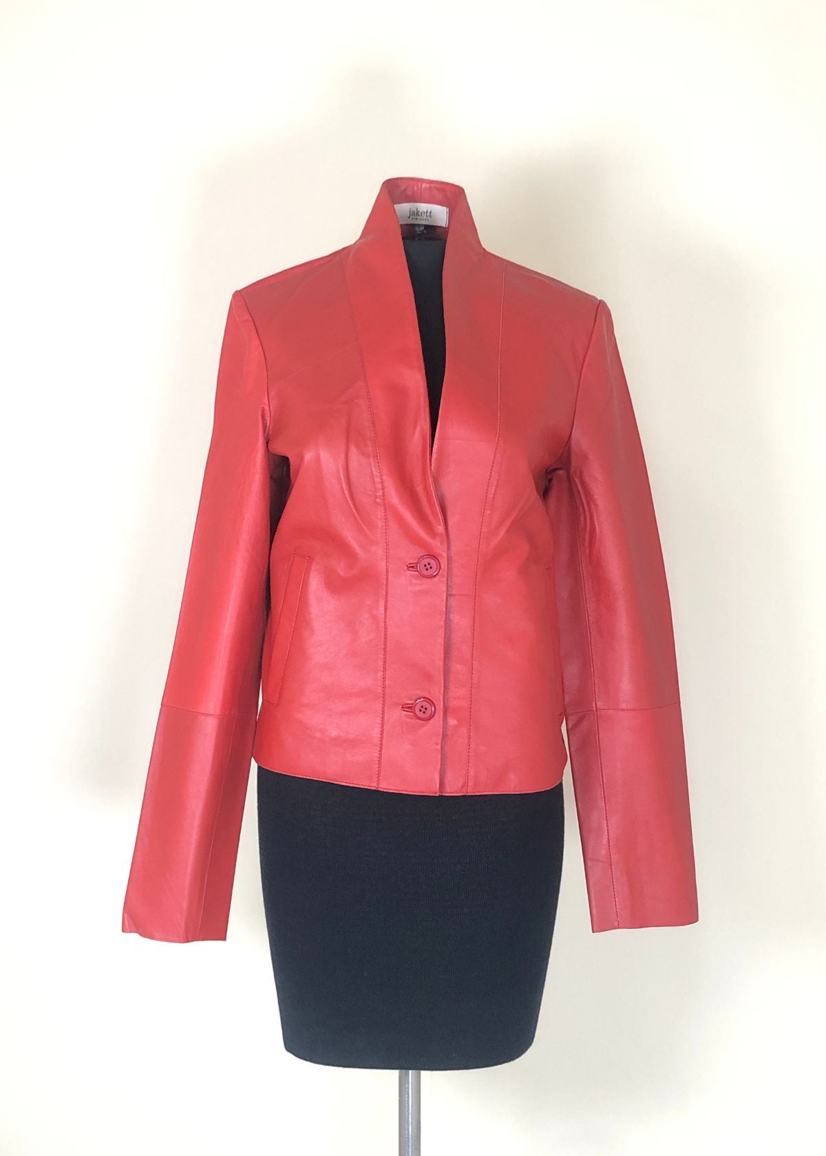 JAKETT Tessa Washed Leather Jacket - Paprika