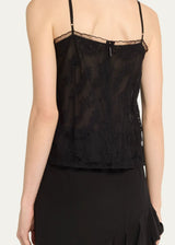 JASON WU Embroidered Lace Tulle Cami - Black