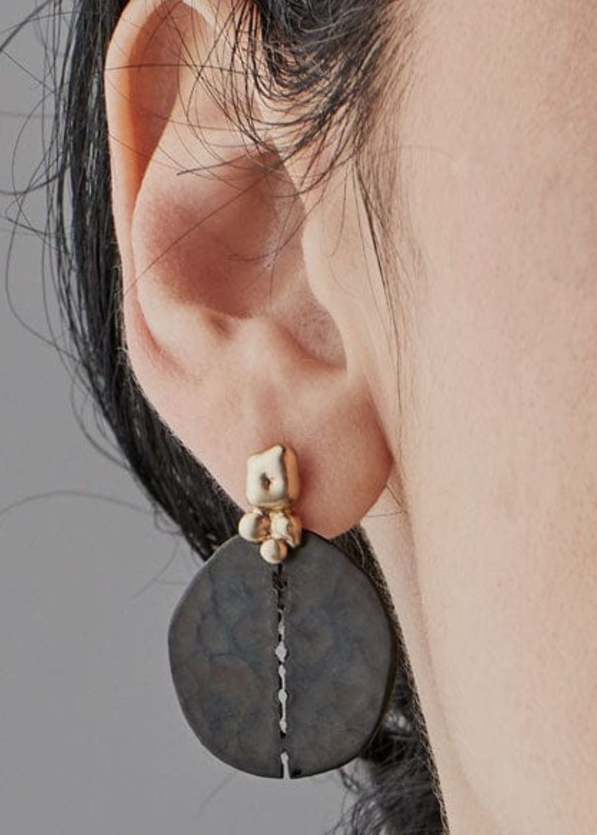JULIE COHN Black Orbit Bronze Earring