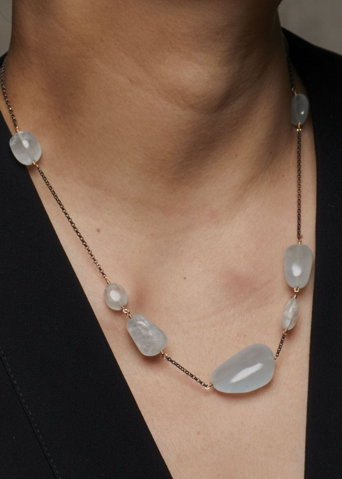 JULIE COHN Blue Lagoon Aquamarine Sterling Silver Chain Necklace