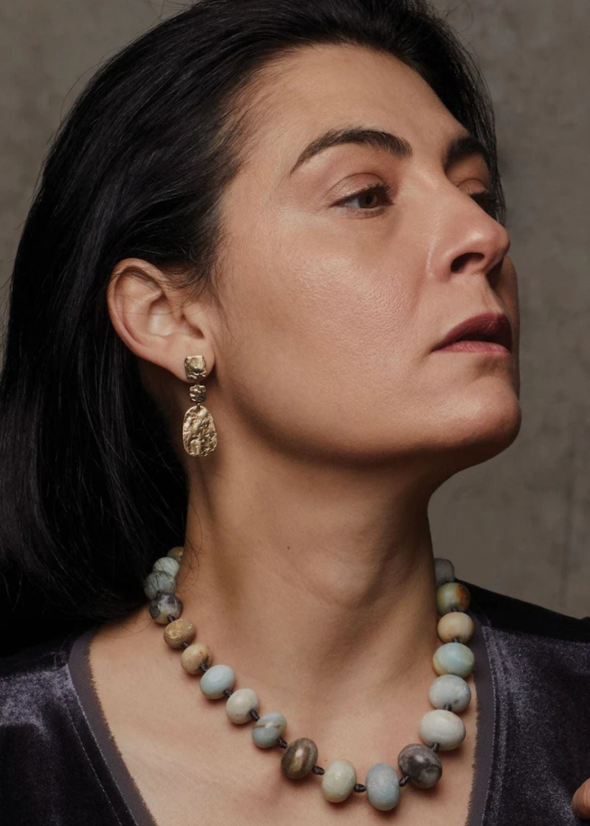 JULIE COHN Painted Desert Amazonite Bronze Necklace