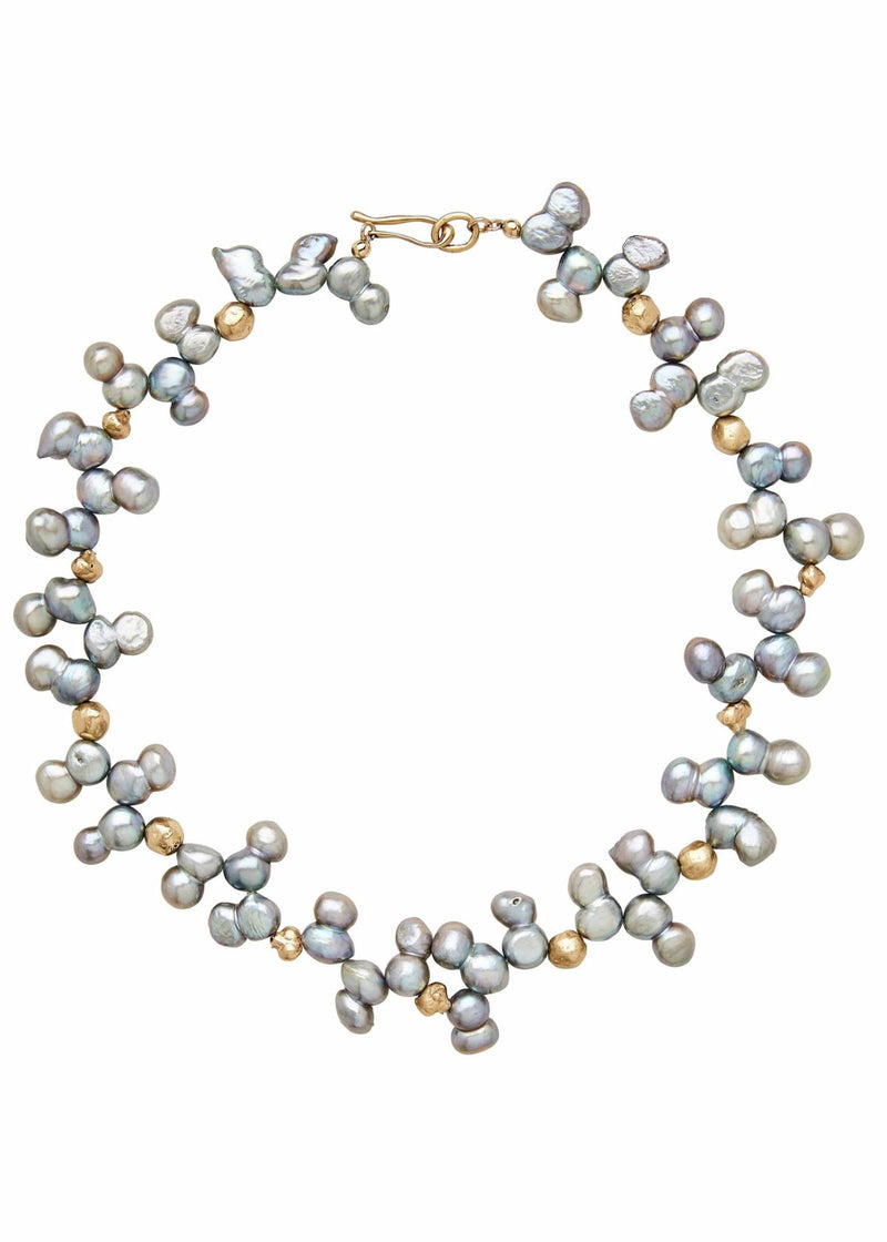 JULIE COHN DESIGN Relic Pearl Bronze Necklace