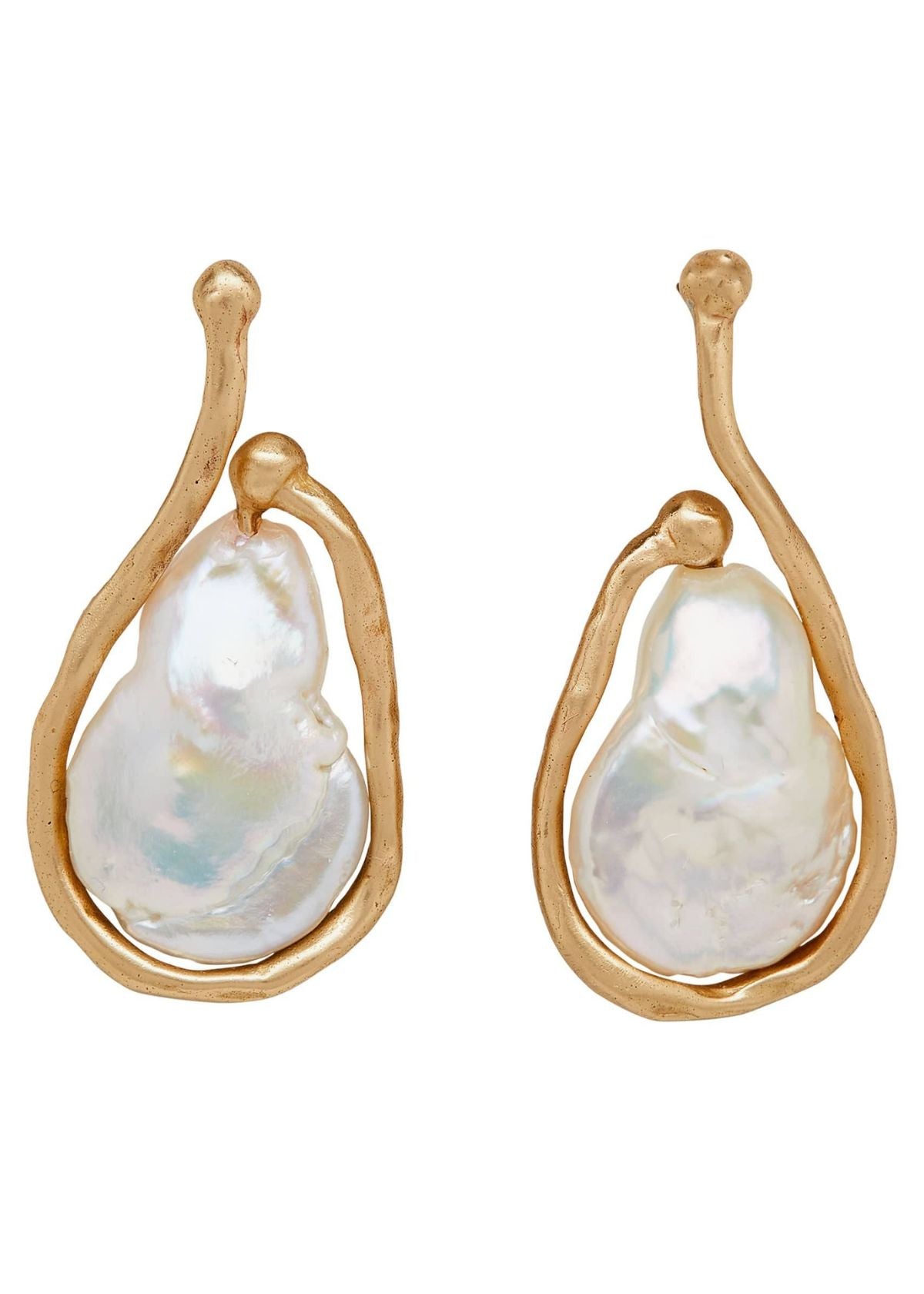 JULIE COHN Saturn Bronze Pearl Earring