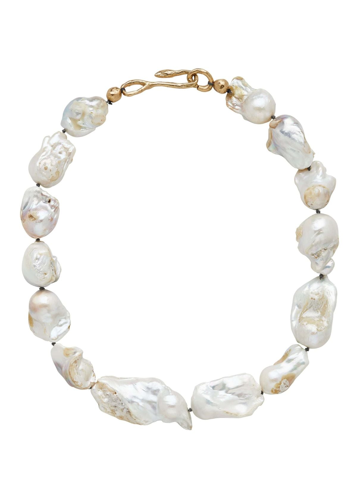 JULIE COHN Mondo Pearl Bronze Statement Necklace