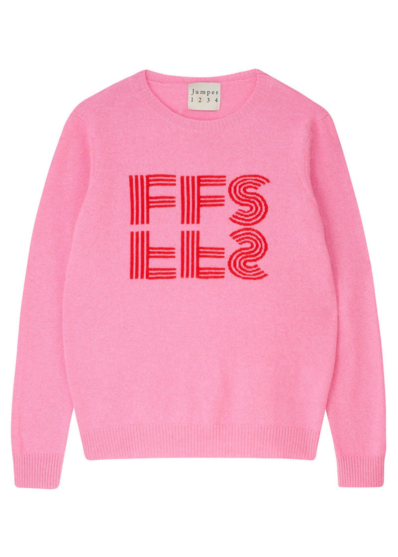 JUMPER 1234 FFS Cashmere Sweater - Candy and Red