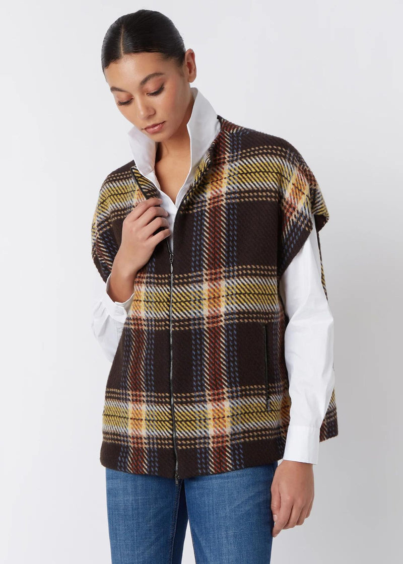 KAL RIEMAN Mina Zip Vest - Bold Plaid