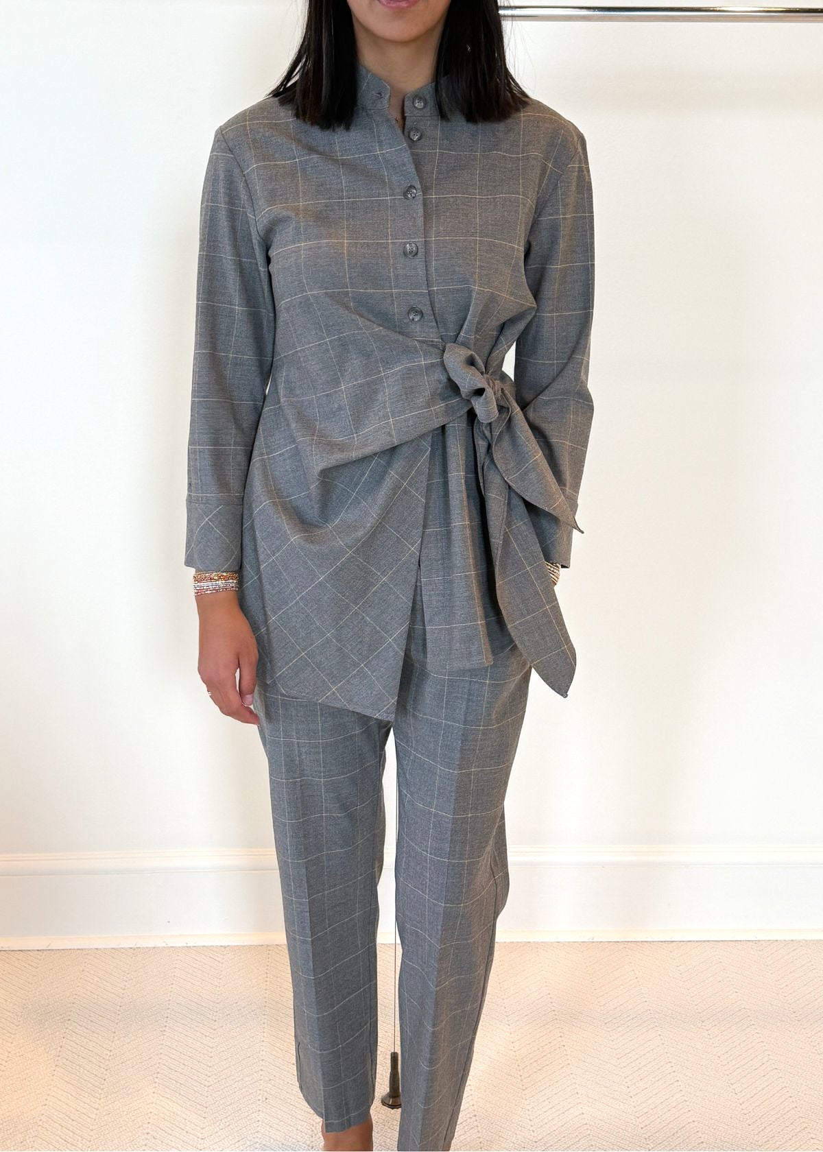 KAL RIEMAN Cynthia Wrap Top - Windowpane