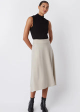KAL RIEMAN Martina Felted Jersey Kick Skirt - Mink