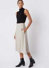 KAL RIEMAN Martina Felted Jersey Kick Skirt - Mink