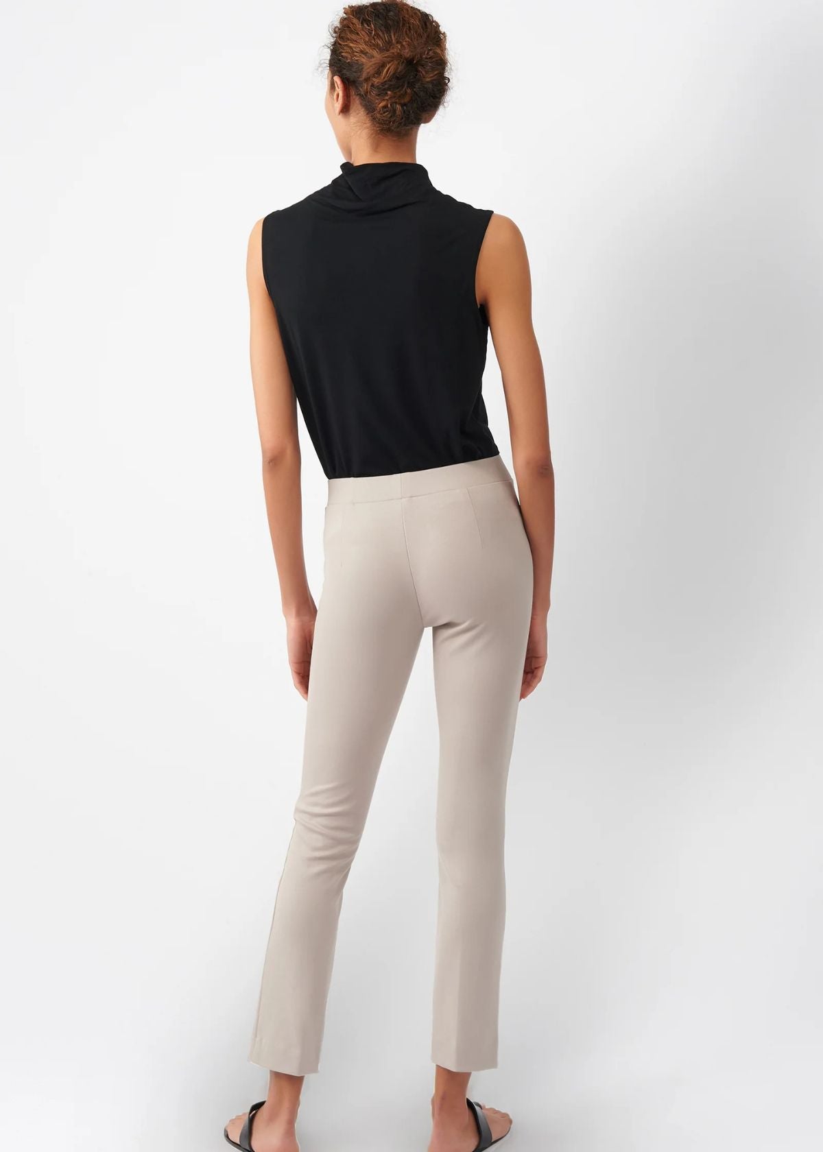 KAL RIEMAN Pintuck Ponte Ankle Pant - Taupe