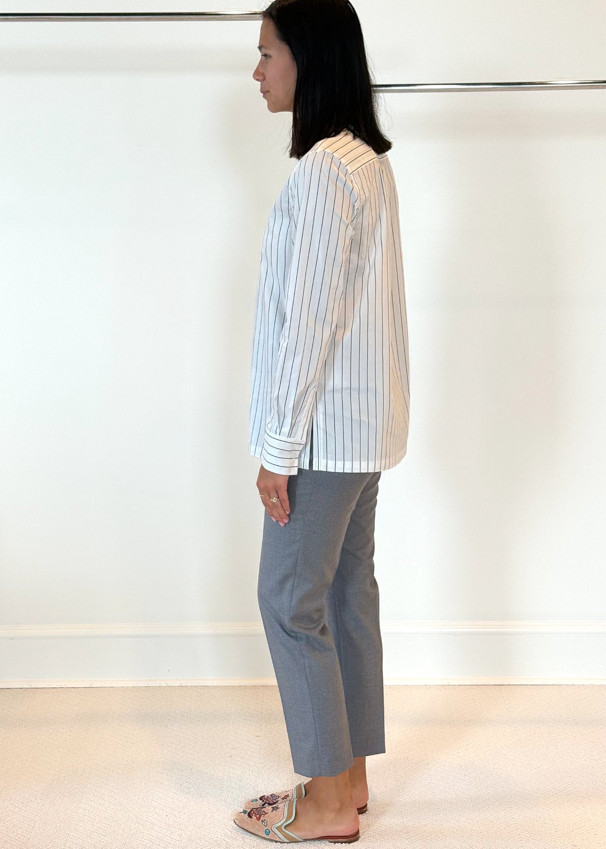 KAL RIEMAN Marlene Top - Piano Stripe Stretch