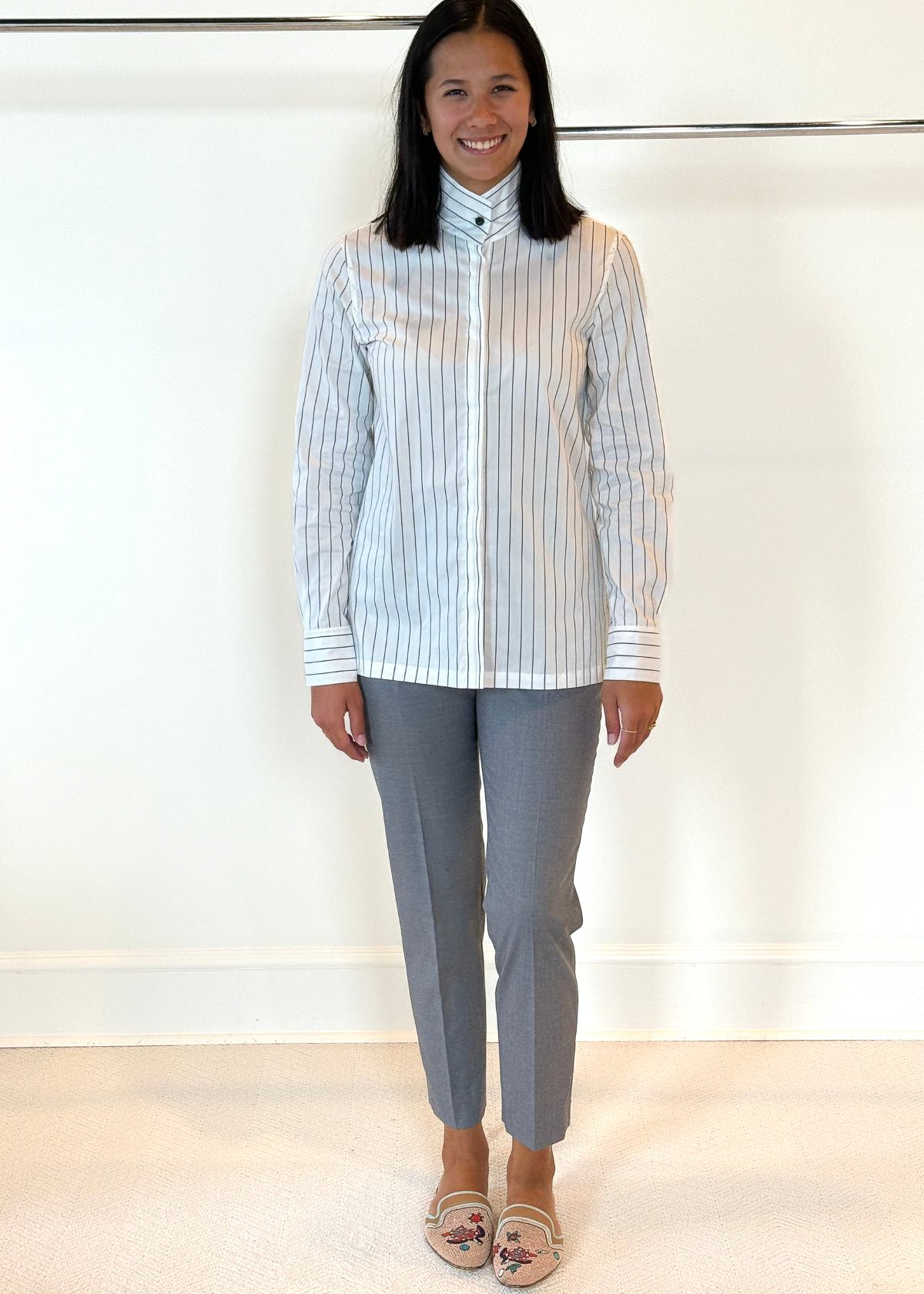 KAL RIEMAN Marlene Top - Piano Stripe Stretch