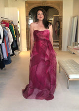 KEVAN HALL Peony Bustier Gown - Ruby