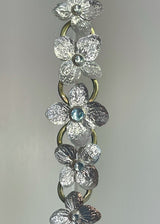 KRISTI HYDE Silver Hydrangea Blossom Bracelet