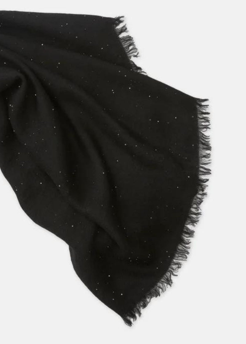 LAFAYETTE 148 Sequin Wool Shawl - Black