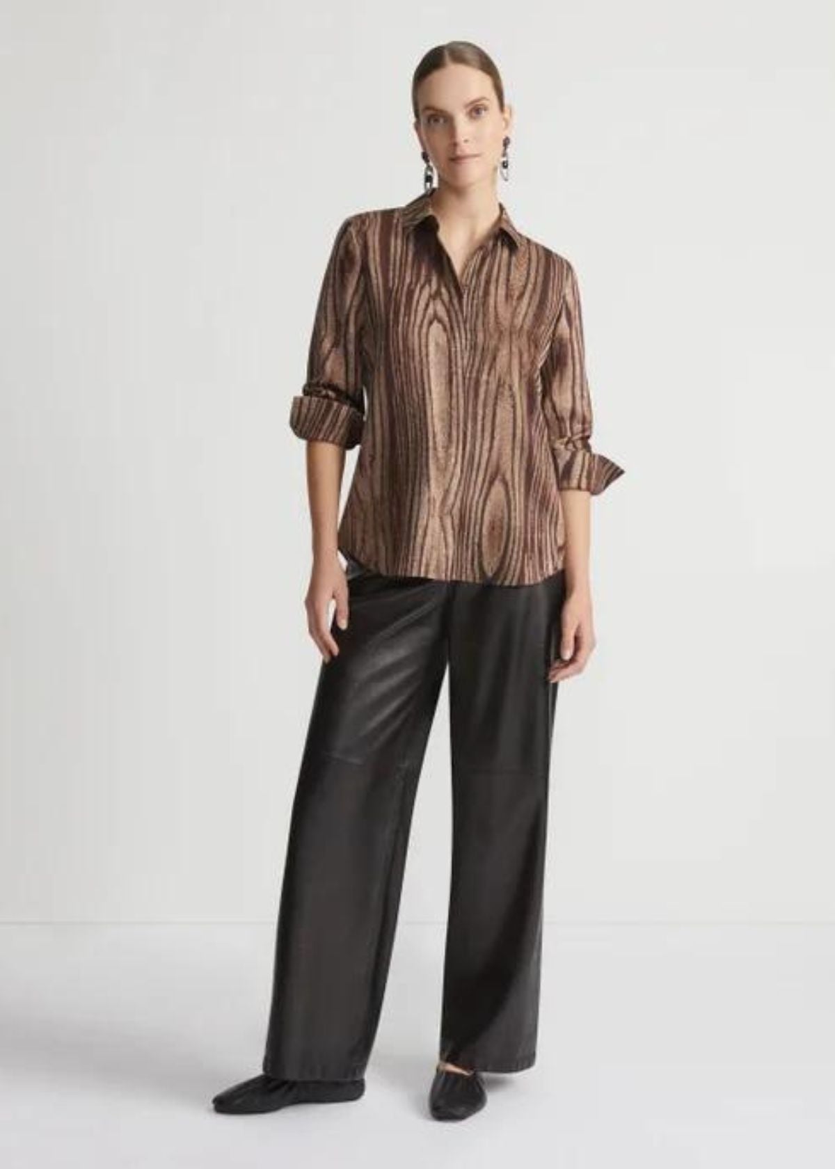 LAFAYETTE 148 Scottie Top - Wood Multi