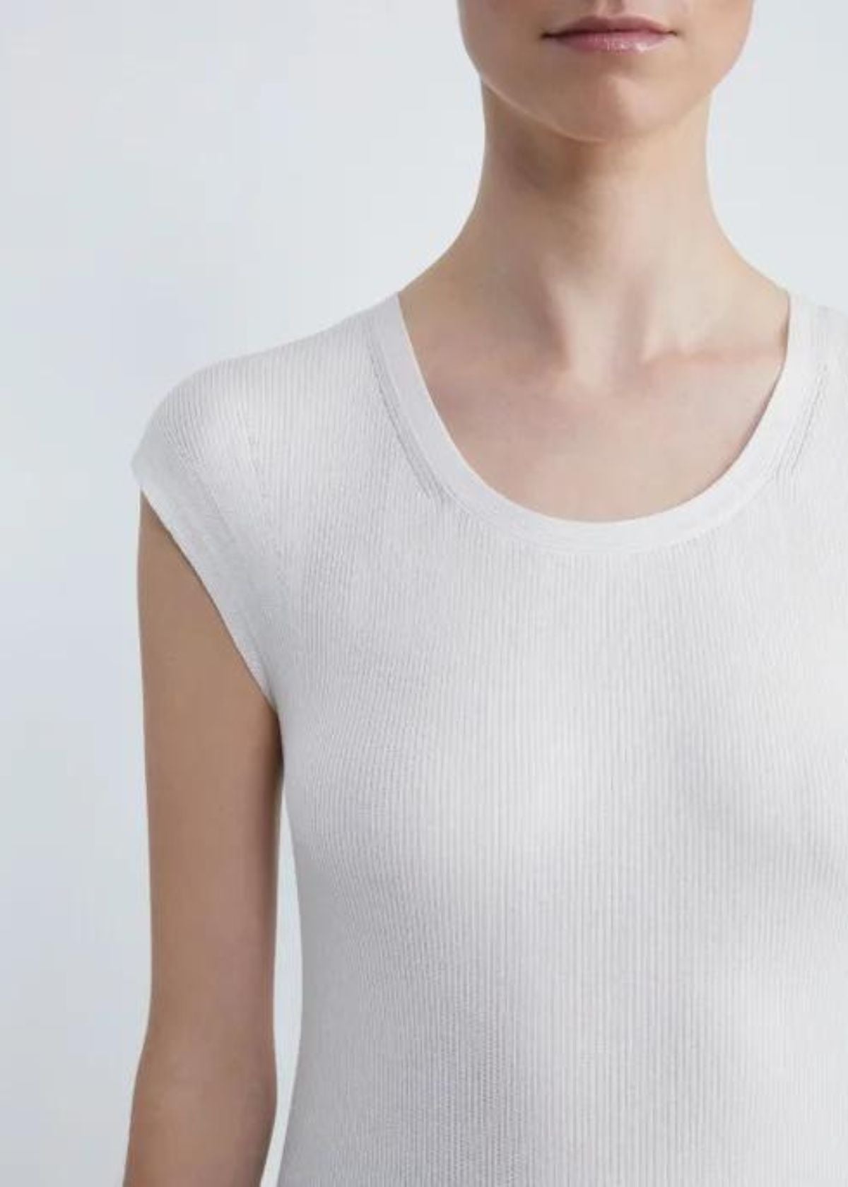 LAFAYETTE 148 Voile Cap Sleeve Top - Cloud