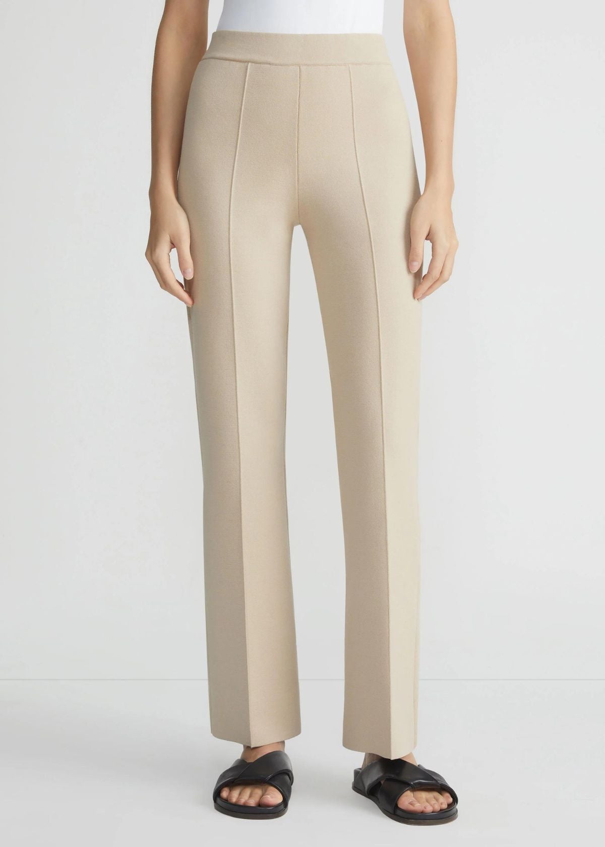 LAFAYETTE 148 Foley Flared Knit Pant - Plaster