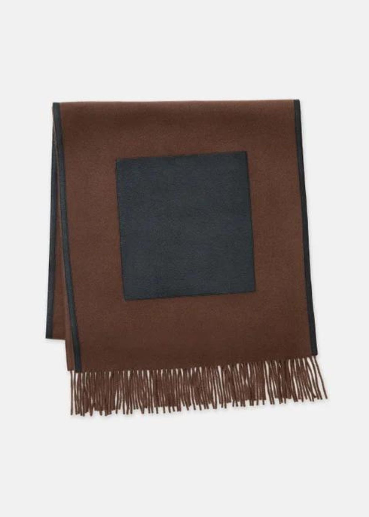 LAFAYETTE 148 Cashmere & Leather Pocket Shawl - Wood