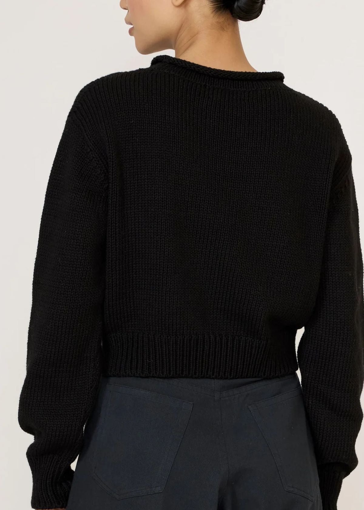 LAUDE THE LABEL Mare Rolled Neck Sweater - Black