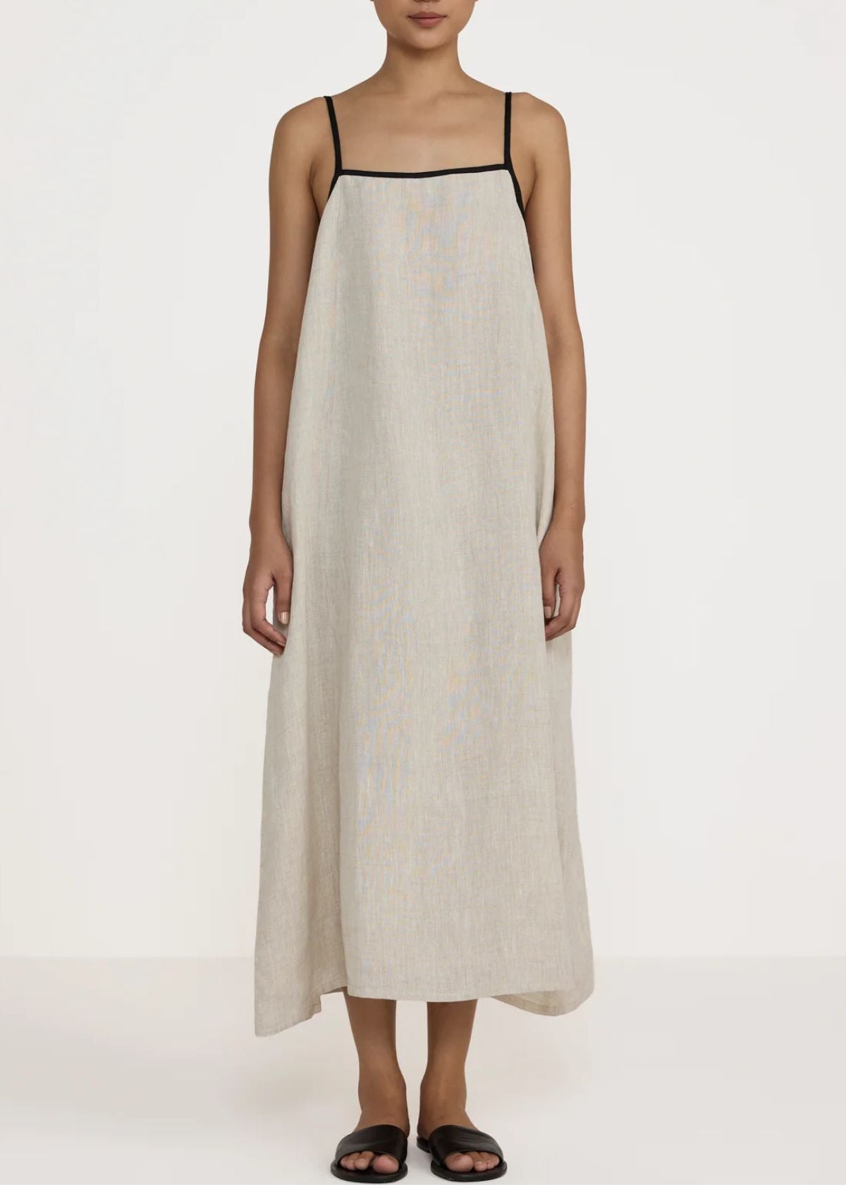 LAUDE THE LABEL Tie Back Slip Dress - Natural