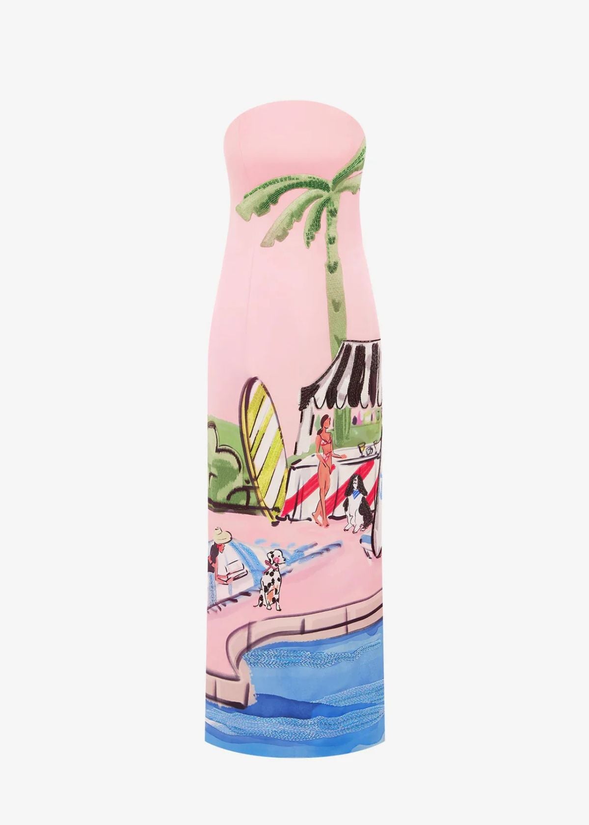 LEO LIN Ava Bustier Maxi Dress - Riviera Print