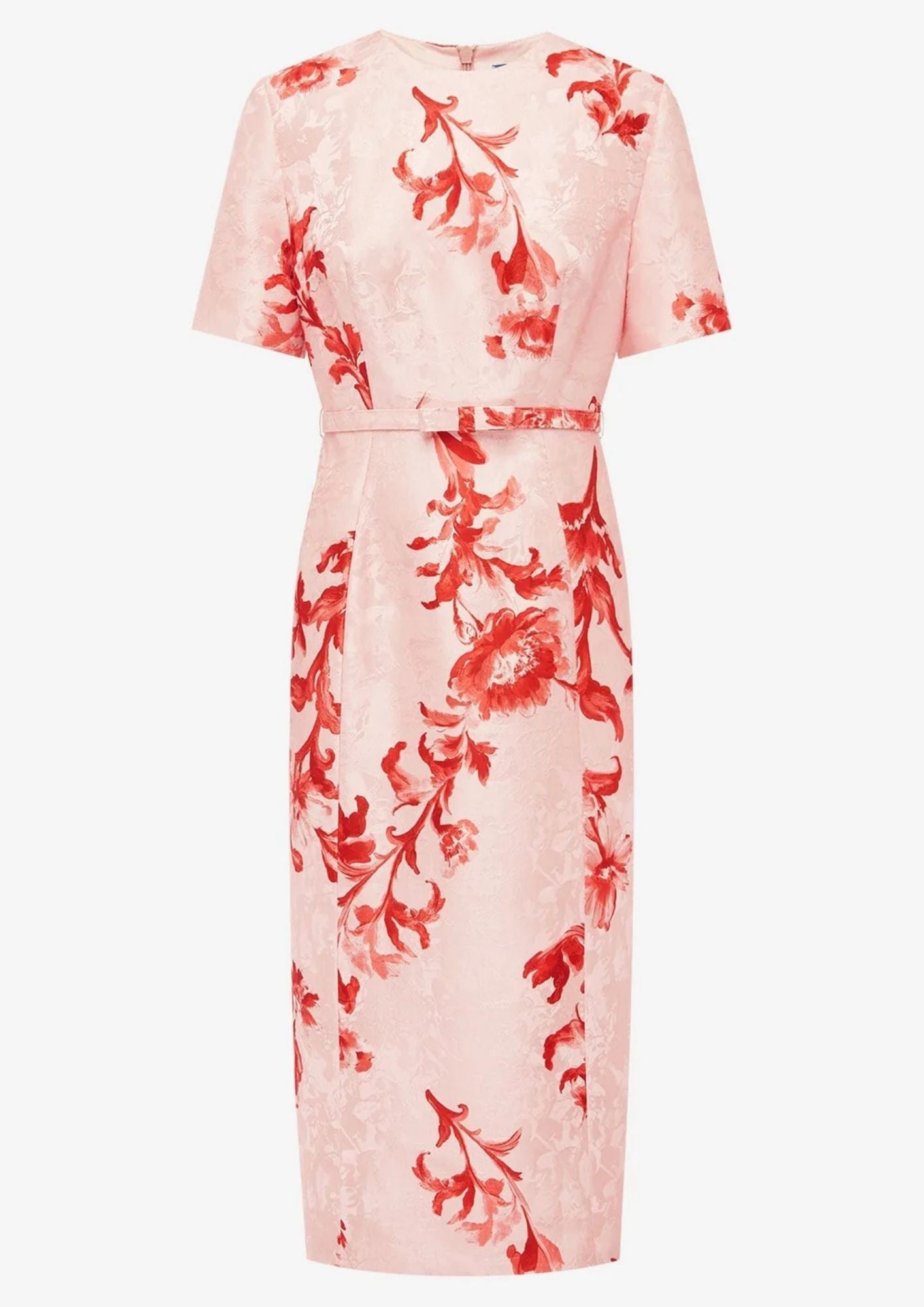 LEO LIN Elizabeth Jacquard Short Sleeve Midi Dress - Magnolia Print