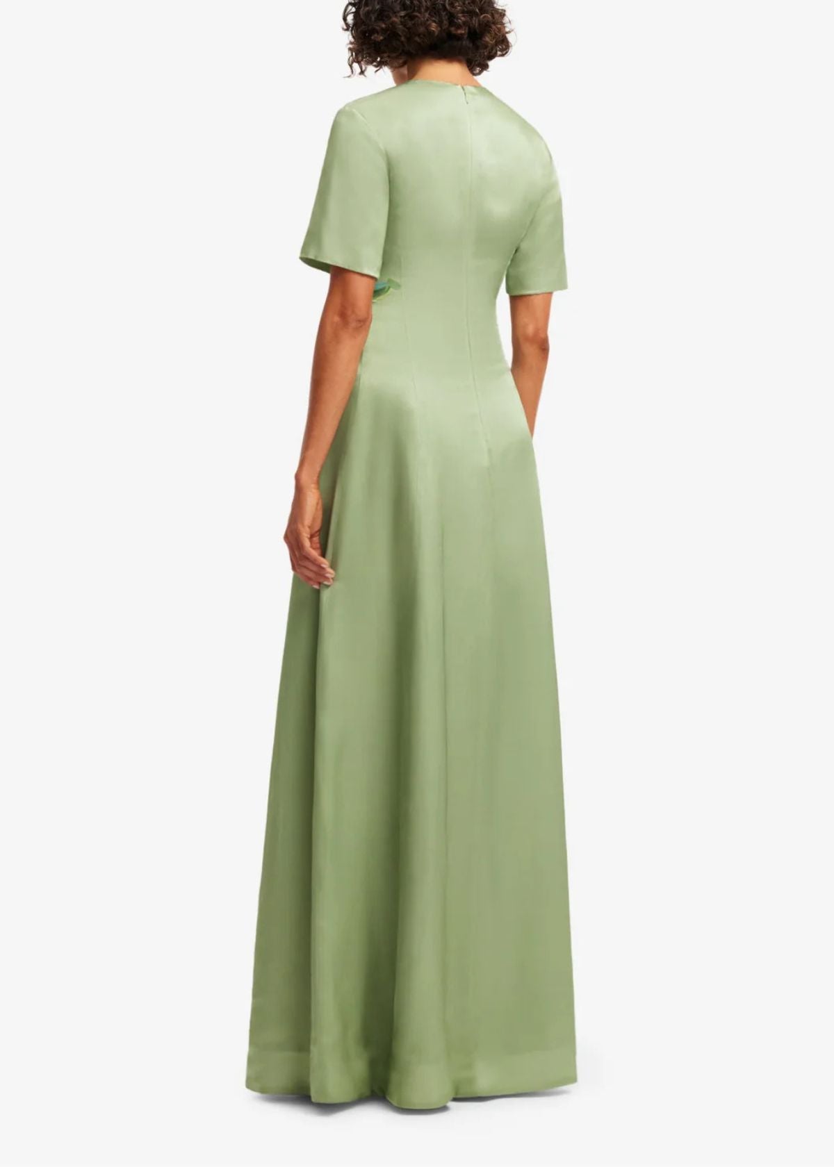 LEO LIN Alice Short Sleeve Maxi Dress - Tulip Print in Green