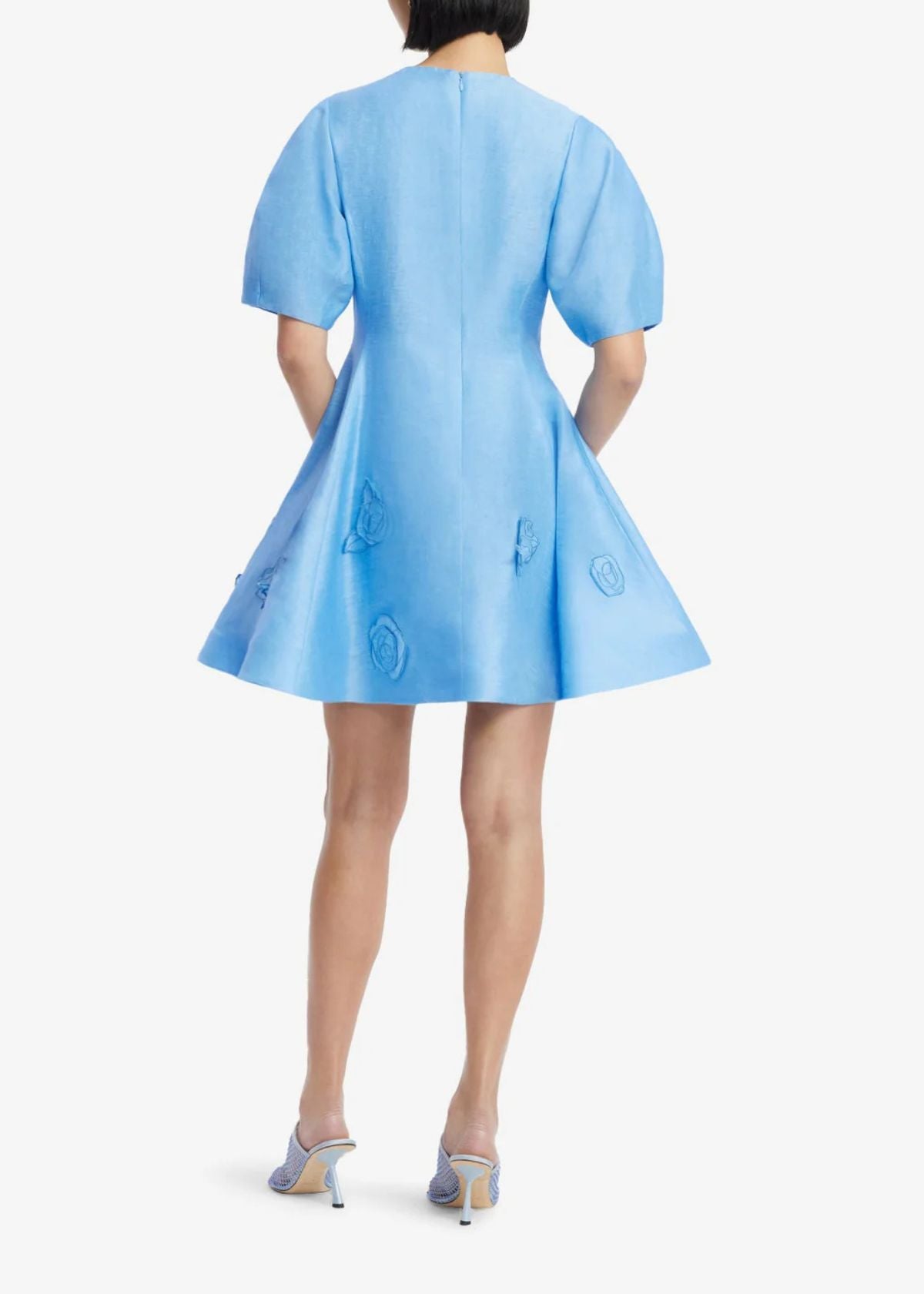 LEO LIN Simona Applique Mini Dress - Pastel Blue