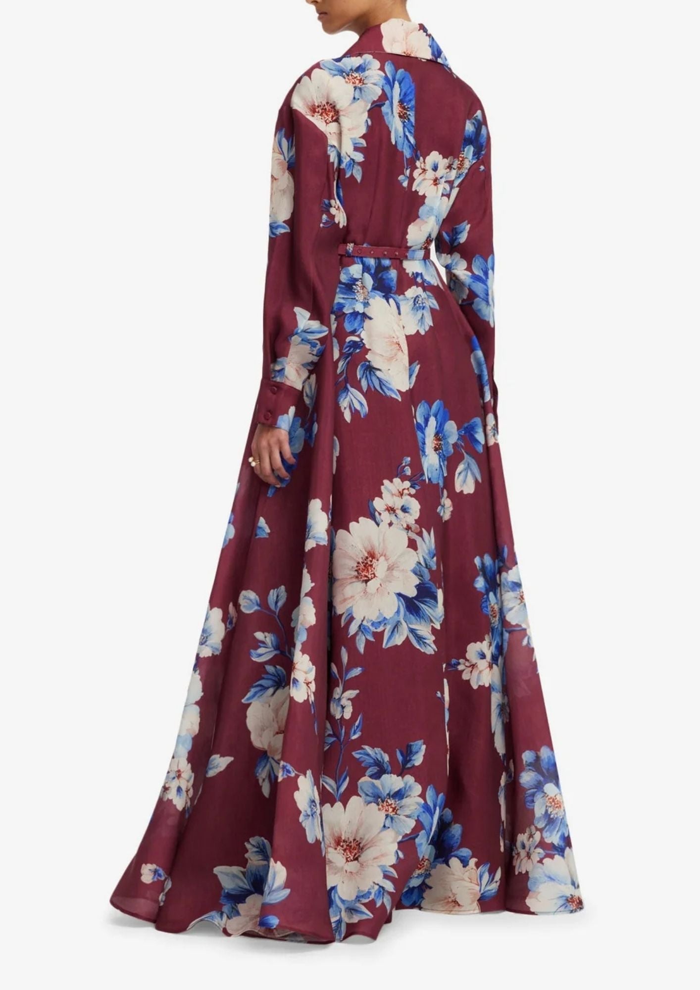 LEO LIN Josephine Silk Gown - Cosmos Print
