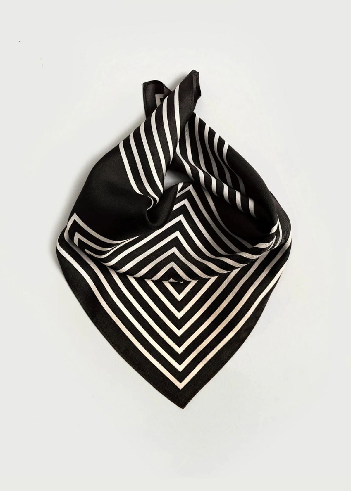 LESCARF No. 16 Silk Scarf - Black & Cream