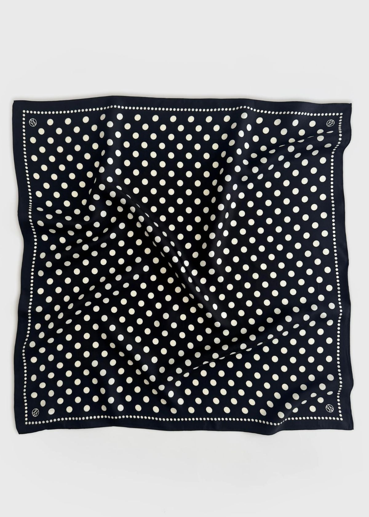 LESCARF Polka Dot Silk Scarf - Black