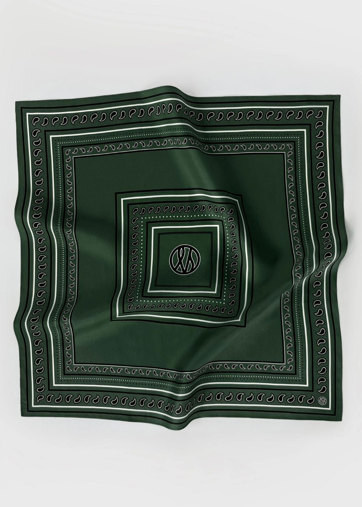 LESCARF Paisley Silk Scarf - Green