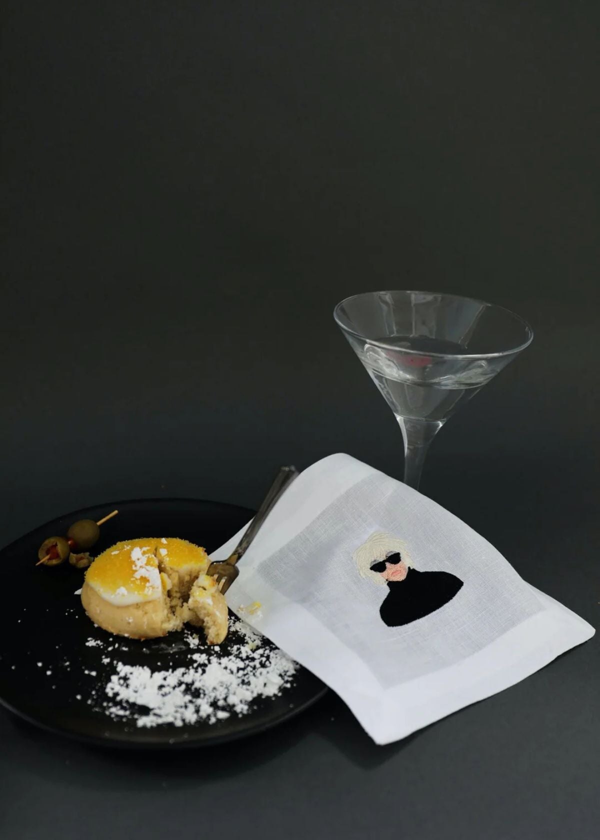 LETTERMADE Andy Warhol Embroidered Cocktail Napkin