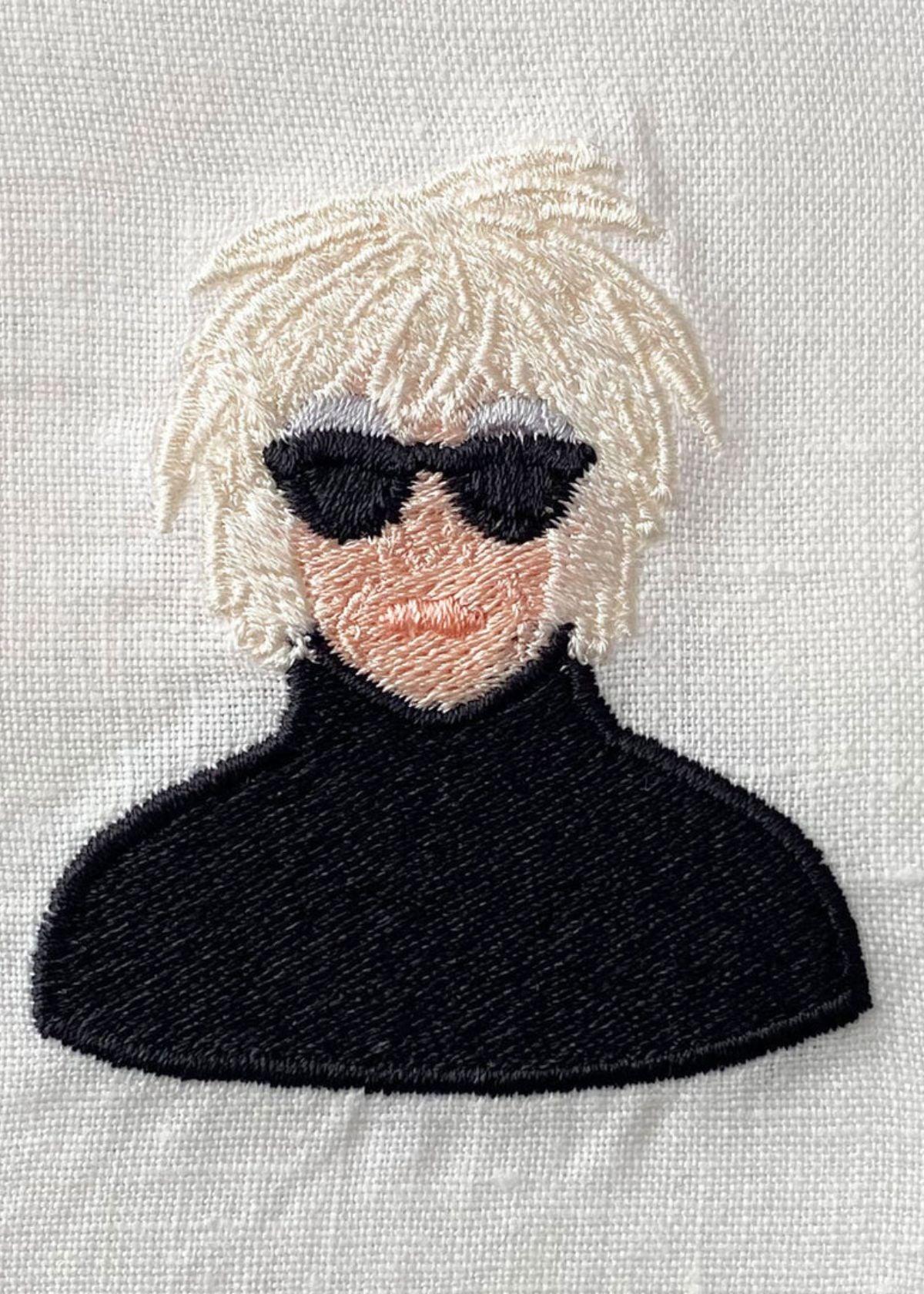 LETTERMADE Andy Warhol Embroidered Cocktail Napkin