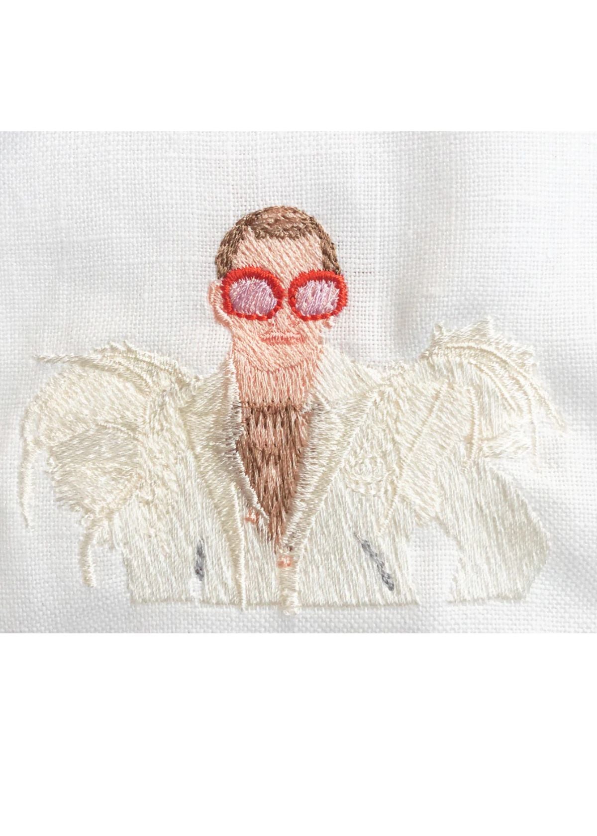 LETTERMADE Elton John Embroidered Cocktail Napkin