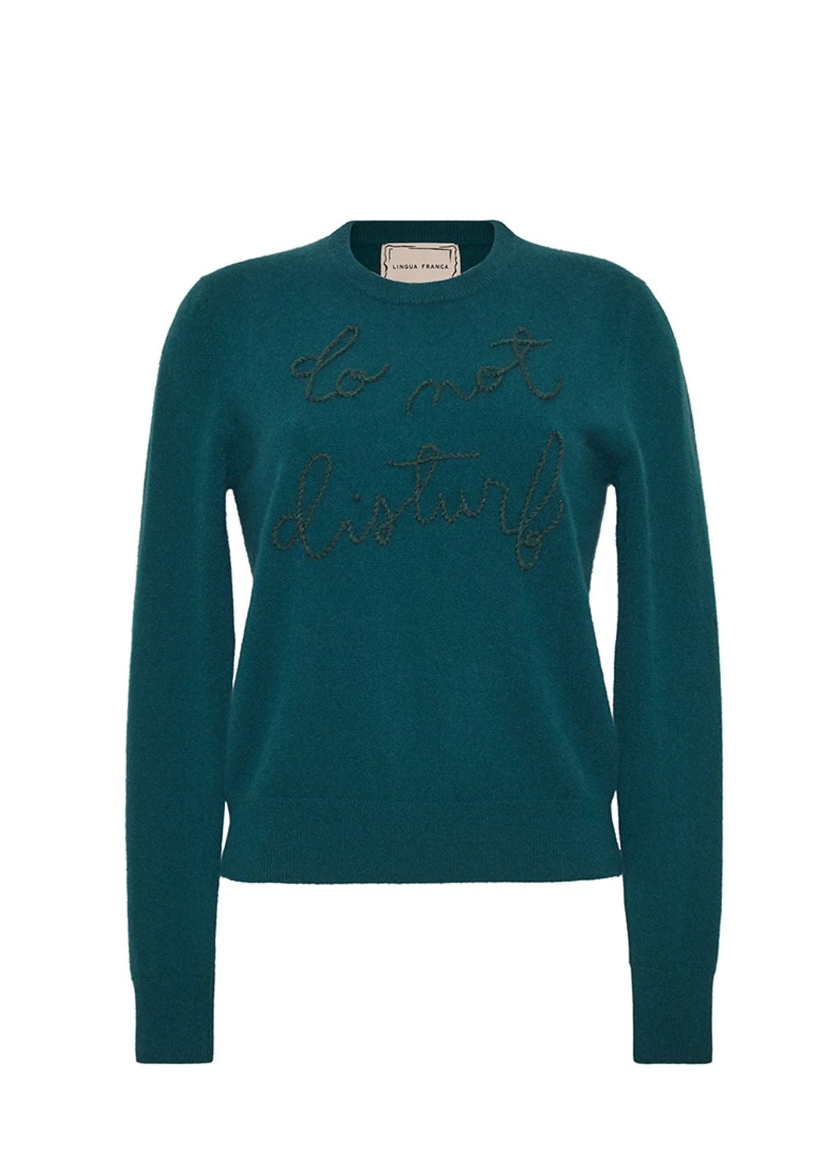 LINGUA FRANCA Do Not Disturb Sweater - Hunter