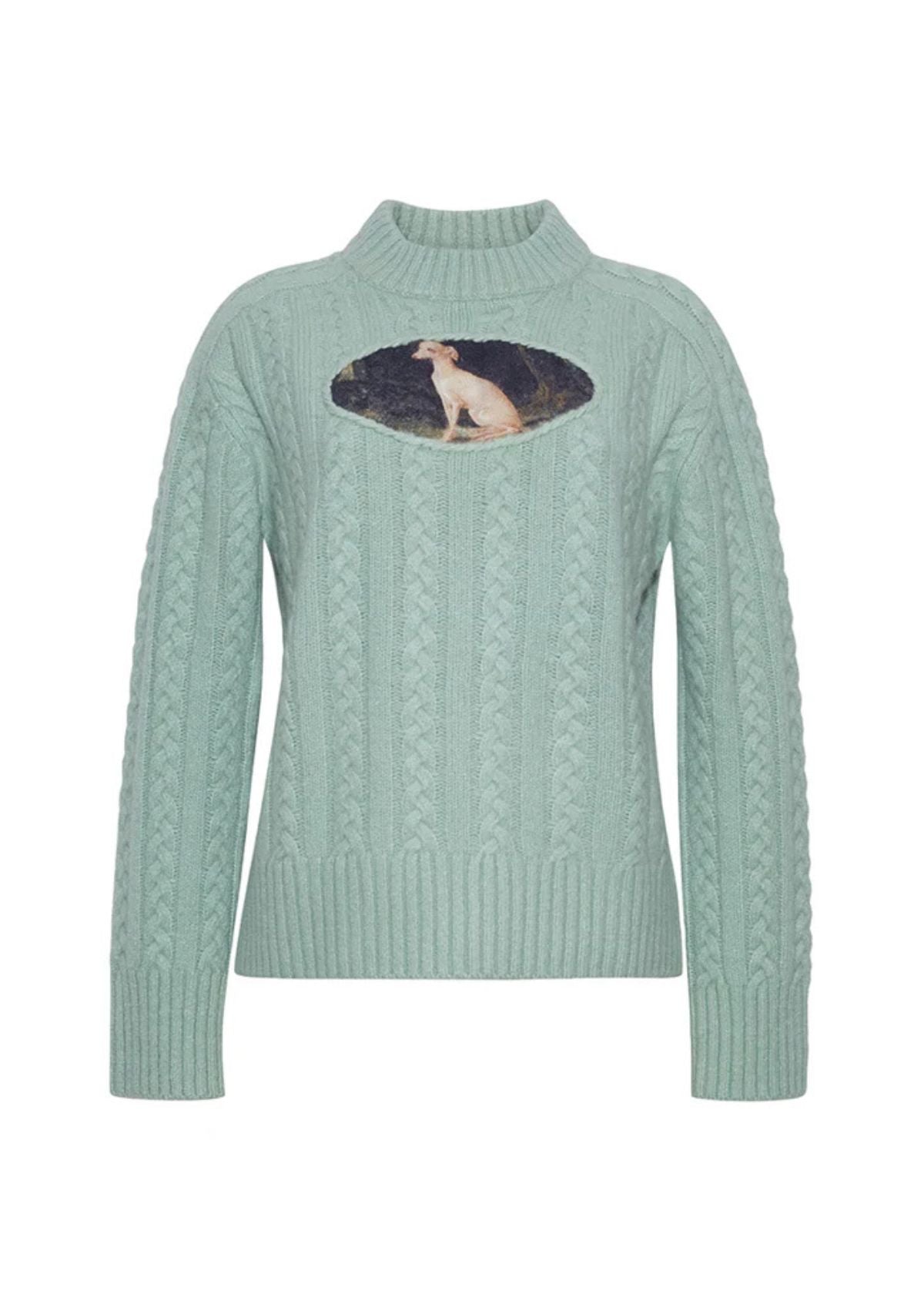 LINGUA FRANCA Greyhound Sweater - Pistachio