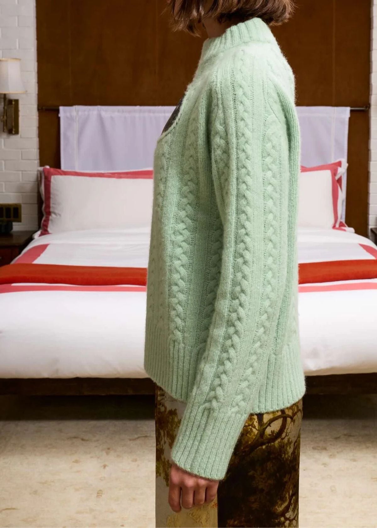 LINGUA FRANCA Greyhound Sweater - Pistachio