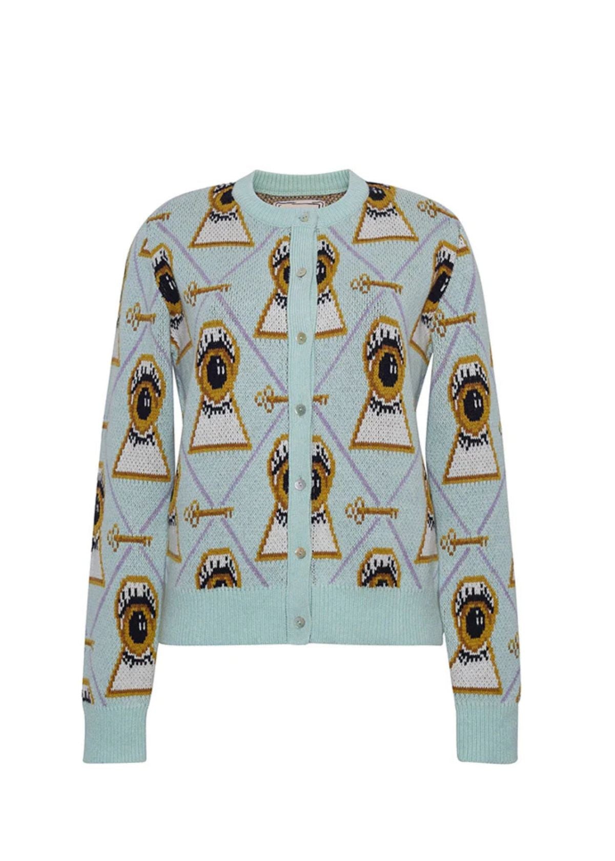 LINGUA FRANCA Getty Cardigan - Seaglass