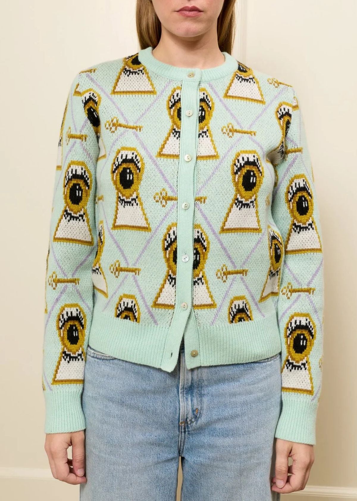 LINGUA FRANCA Getty Cardigan - Seaglass